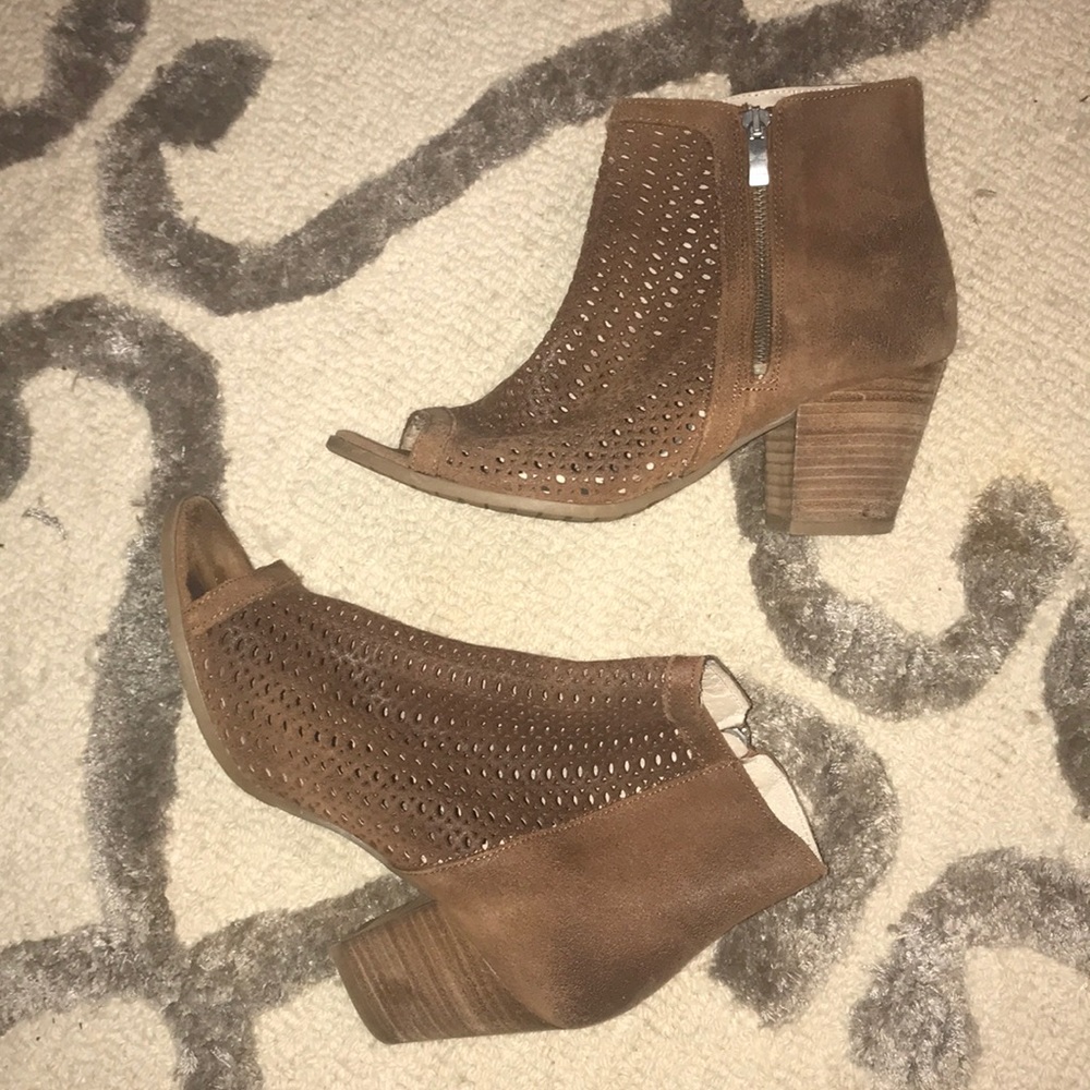 Open toe booties. Size 8